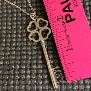 Stately Steel Luck Key Pendant